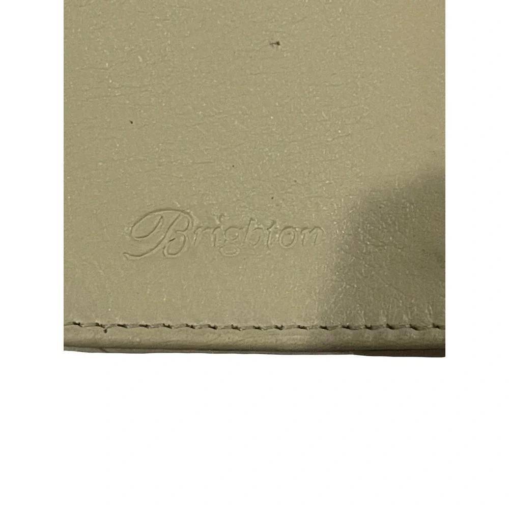 Brighton Yellow Leather Laser Cut‎ Floral Wristlet Wallet Organizer Snap Closure